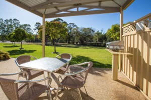Euston Club Cabin 5 BBQ area